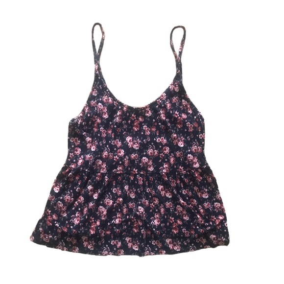 American Eagle Soft & Sexy Flower Print Top - Picture 1 of 3